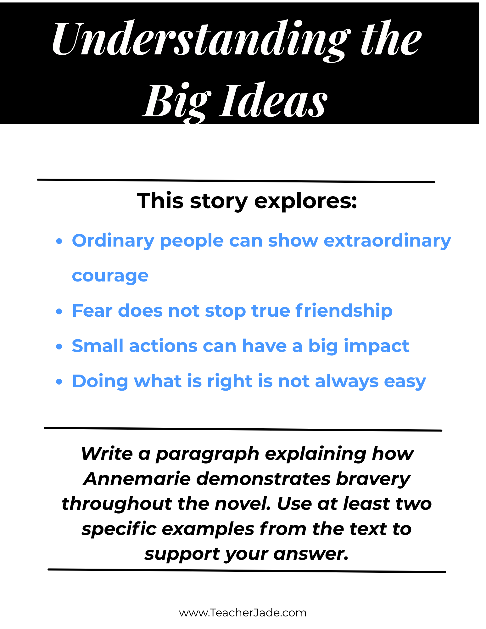 Number the Stars Novel Study Unit | Lois Lowry | Chapter Questions, Themes, Projects & Activities - Image 2