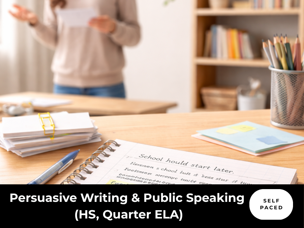 Persuasive Writing & Public Speaking (Self-Paced)