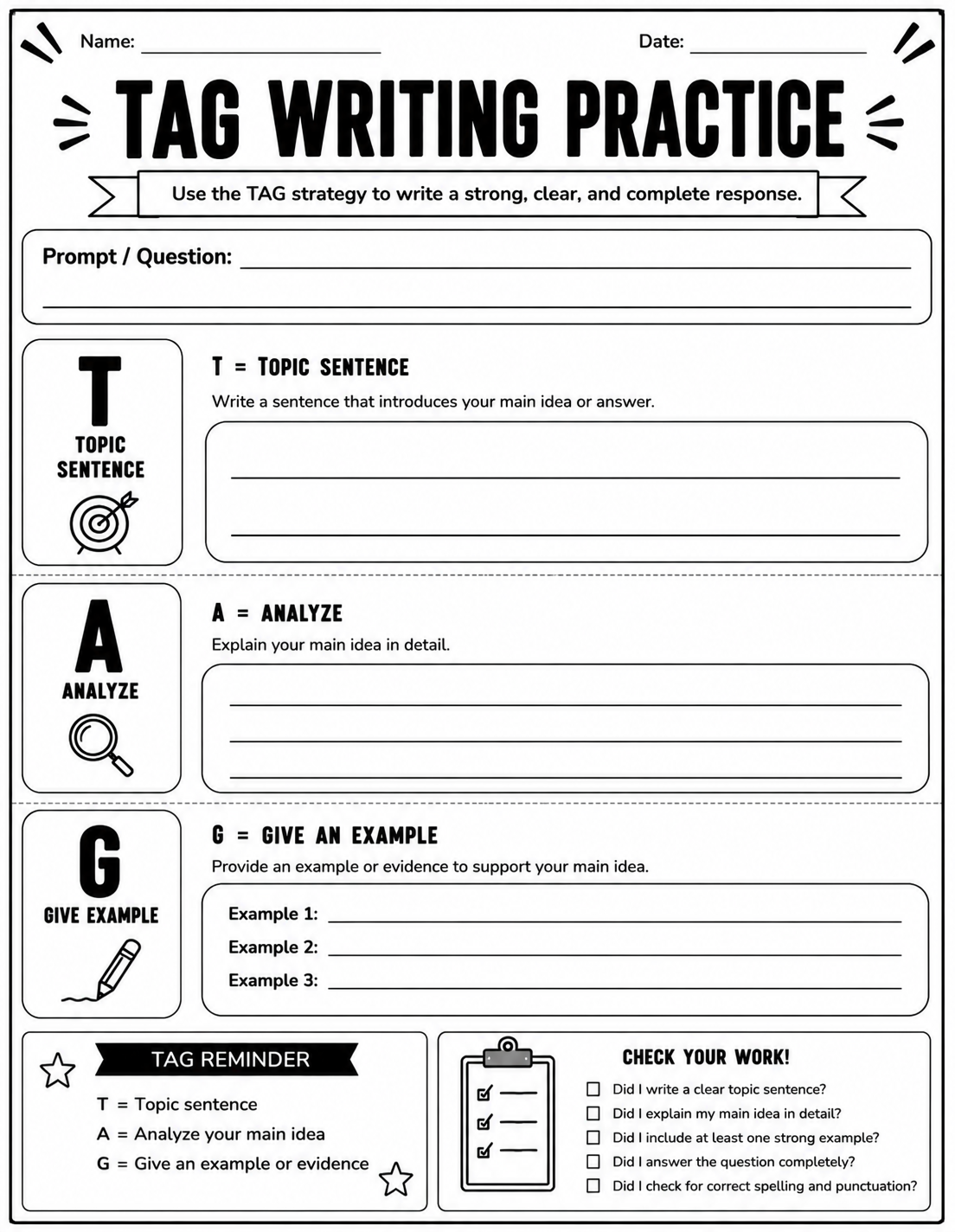 Acronym Writing Strategies Workbook: OREO, RACE, CER, PEEL & More Writing Practice Activities - Image 2
