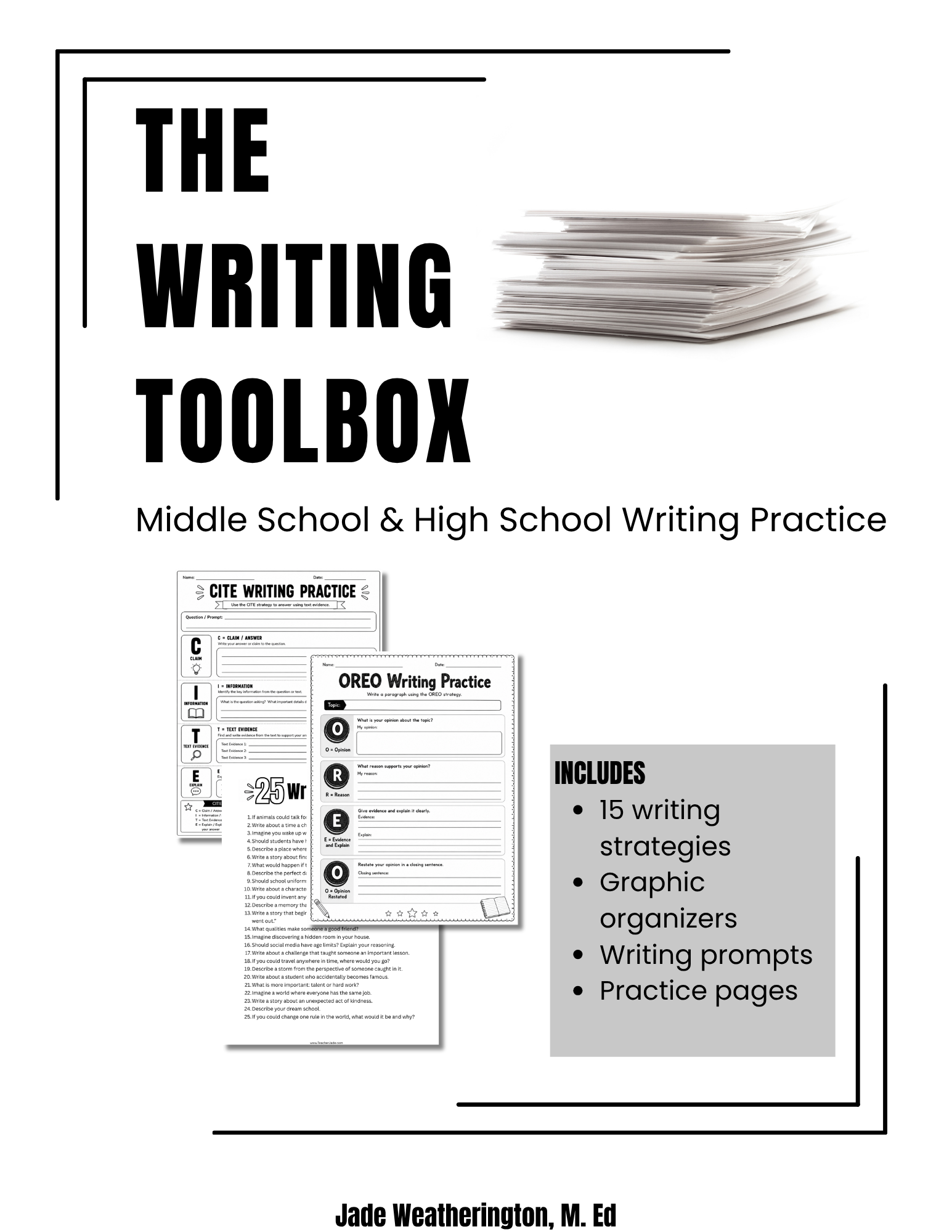 Acronym Writing Strategies Workbook: OREO, RACE, CER, PEEL & More Writing Practice Activities